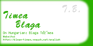 timea blaga business card